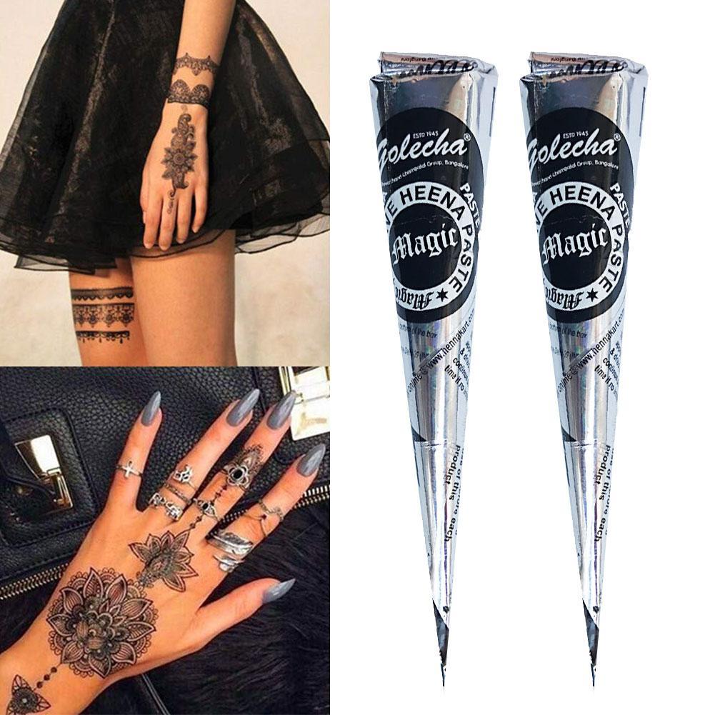 HENNA GOLECHA MEHDNI FOR TATTOO - SUPER BLACK CONE
