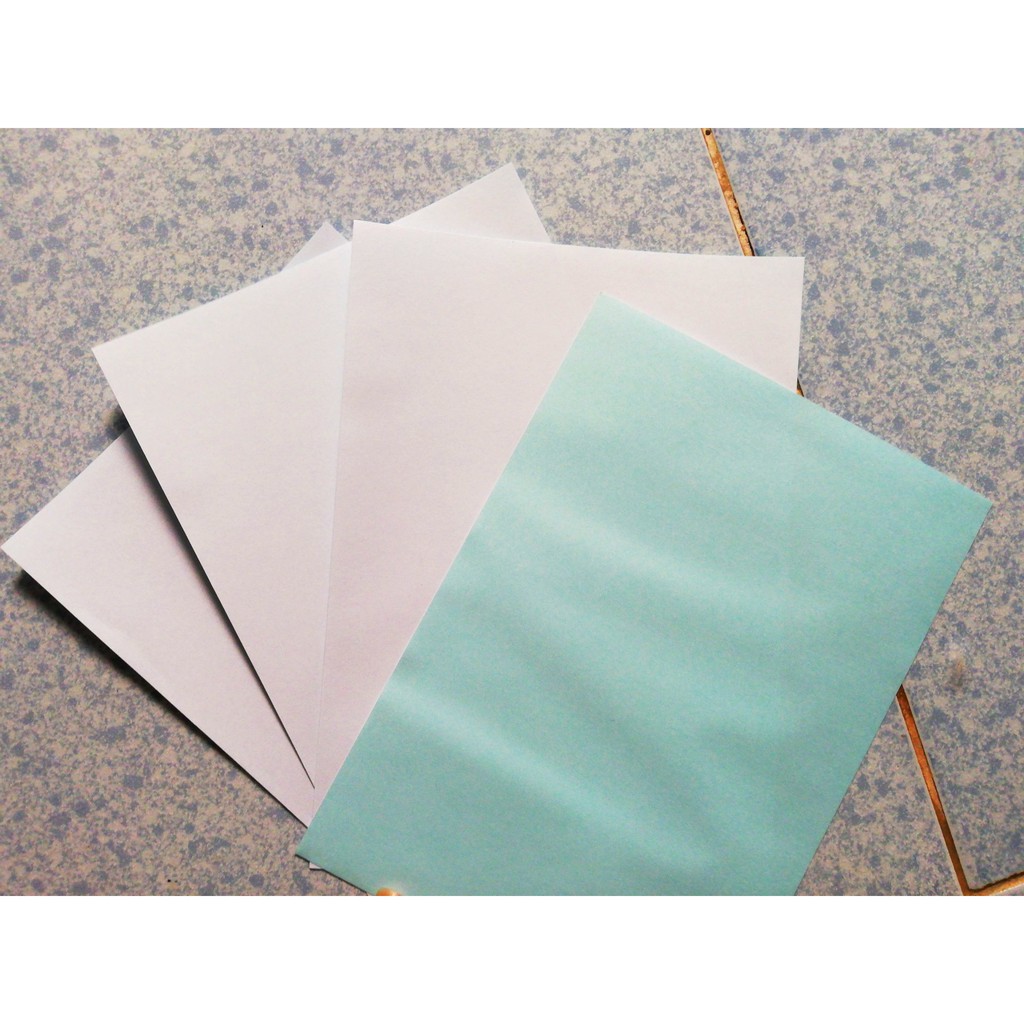 [HCM]Decal A5 đế xanh xấp 100 tờ