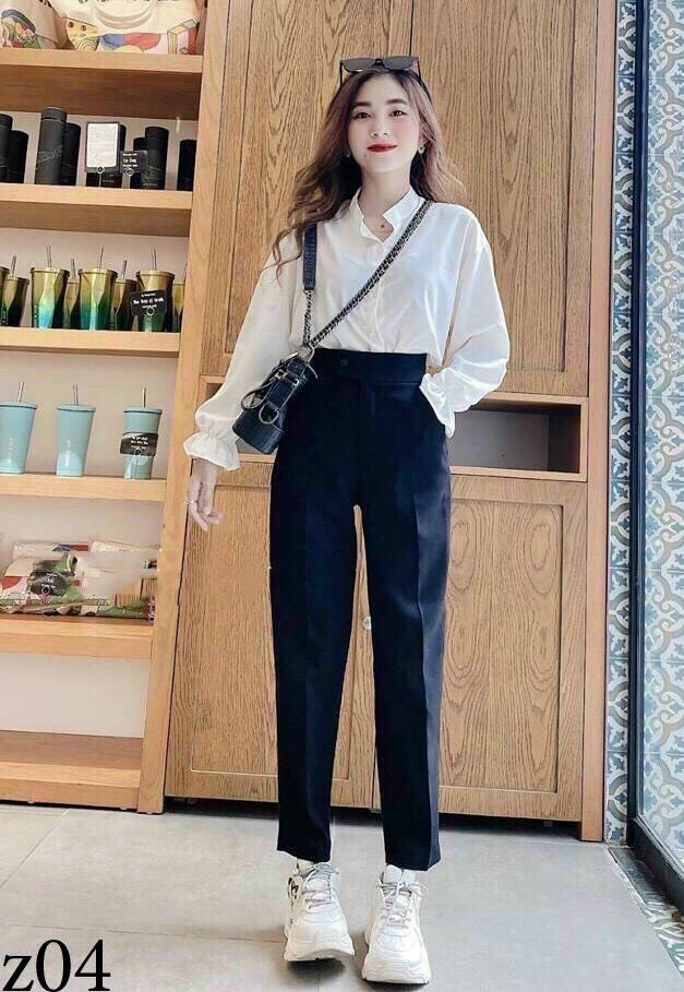 SET BỘ ÁO SƠ MI TRẮNG & QUẦN ĐI HỌC, ĐI CHƠI TRẺ TRUNG CỰC ĐẸP- LC