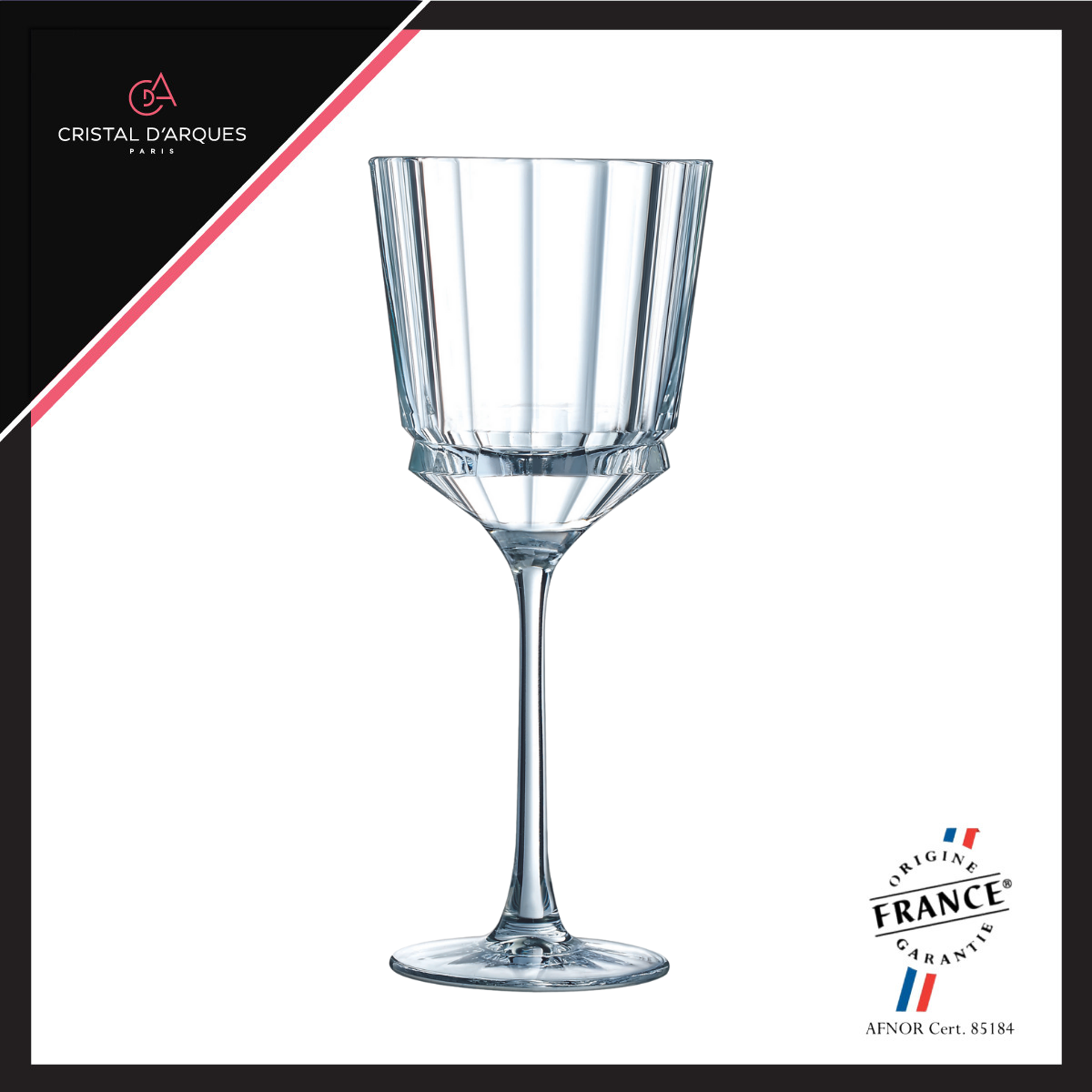 Bộ 6 ly rượu vang pha lê cristal d'arques macassar 250ml - ecmaq4346