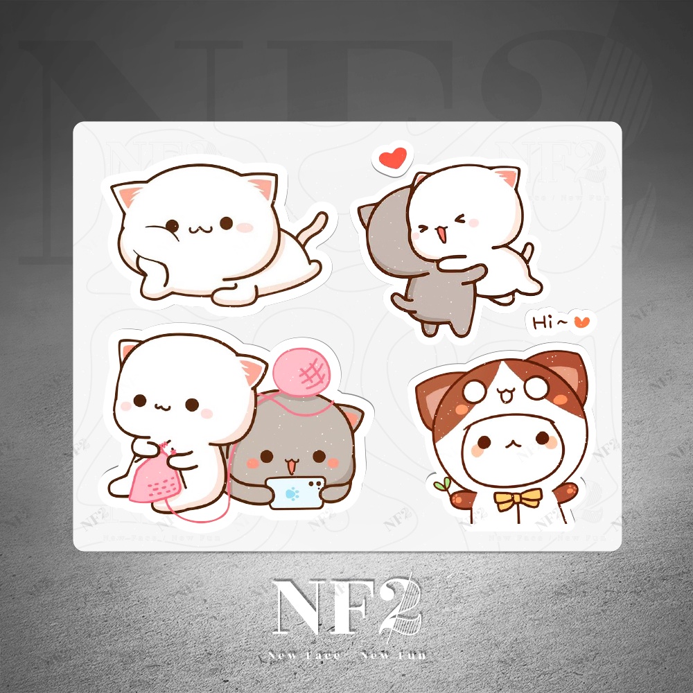 CUTE CAT - Decal Sticker Miếng Dán Trang Trí NF2