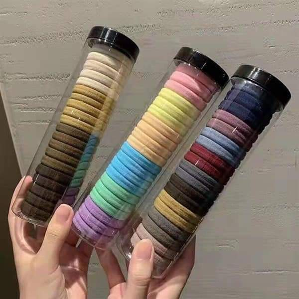 Ống 20 chun cột tóc màu trơn bền đẹp