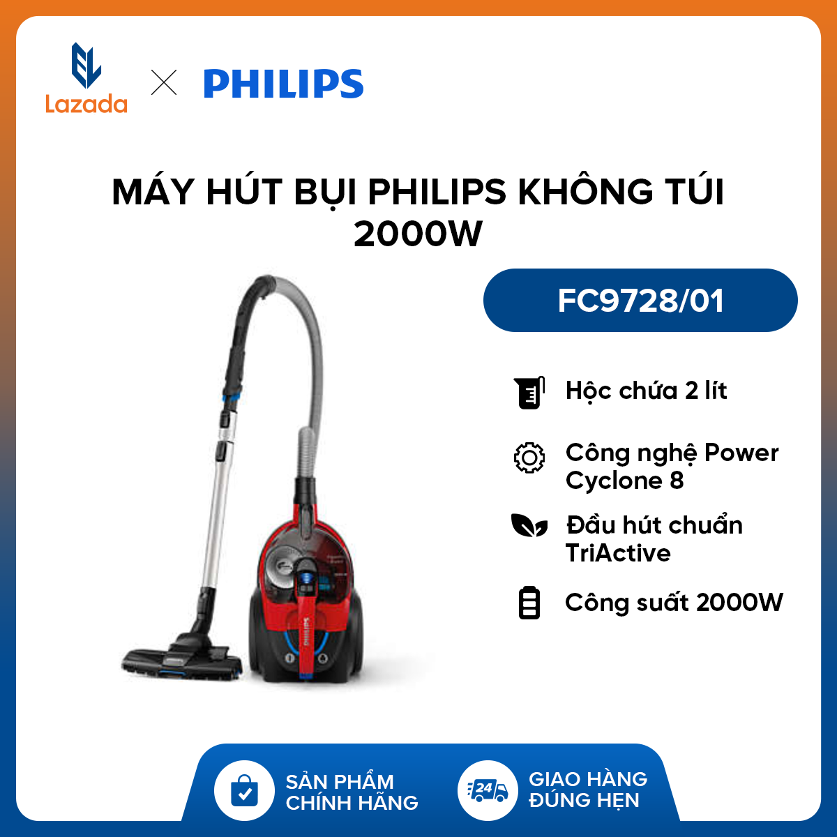 >> SO SÁNH GIÁ MÁY HÚT BỤI CHÍNH HÃNG 2000W INGCO VC20258 | Shopee Lazada Sendo Tiki | Nên mua ở đâu rẻ nhất 90 Máy hút bụi Philips không túi FC9728/01 2000W - Hàng phân phối chính hãng