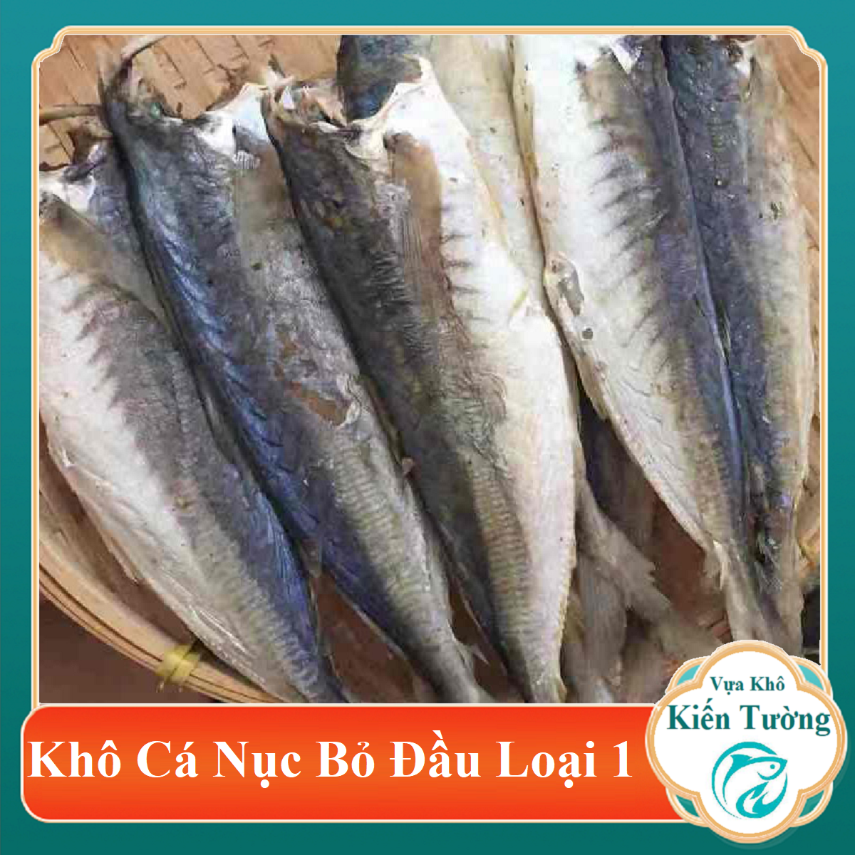 khô cá nục ngon, không đầu, vừa ăn, ngọt thịt, thơm ngon 500GR- Vựa Khô Kiến Tường