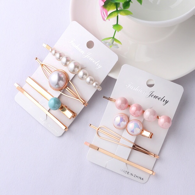 Set 4 cặp tóc mái trendy 2020m kẹp tóc hàn quốc siêu xinh