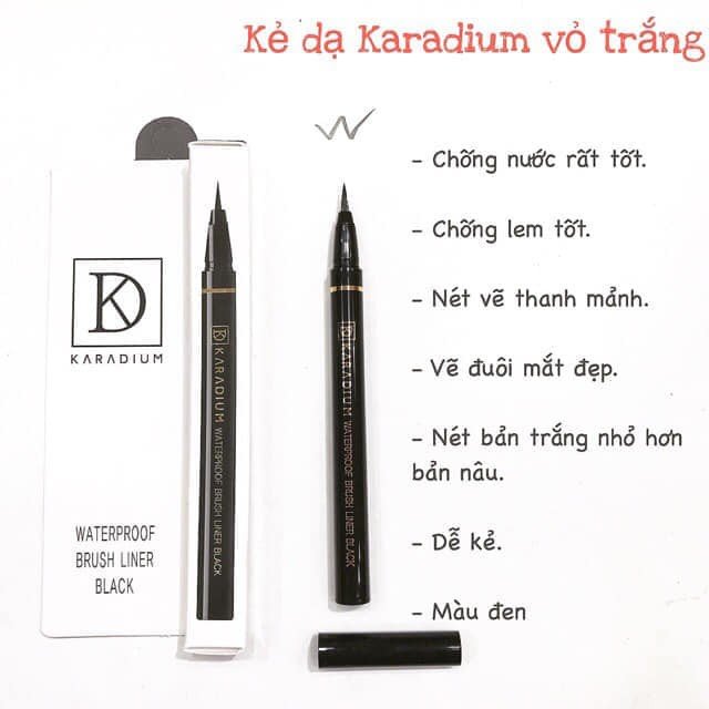 Kẻ Mắt Karadium Waterproof Brush Liner Black