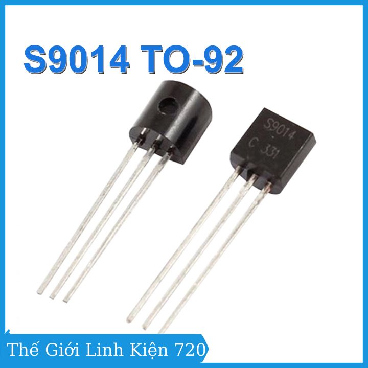 Transistor s9014, linh kiện điện tử s9014 to-92 trans npn điện áp 45v 0.1a
