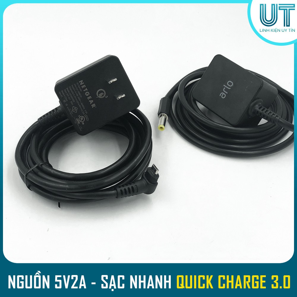 Nguồn adapter sạc nhanh 5v2a microusb và 5.5 dc - có sạc nhanh quick chager 3.0