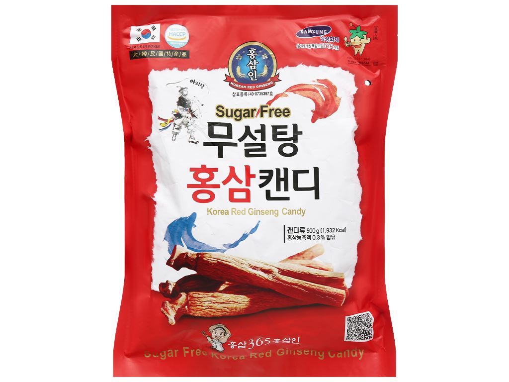 Kẹo hồng sâm không đường đỏ 365 hàn quốc- - loại ngon - kẹo sâm hàn quốc