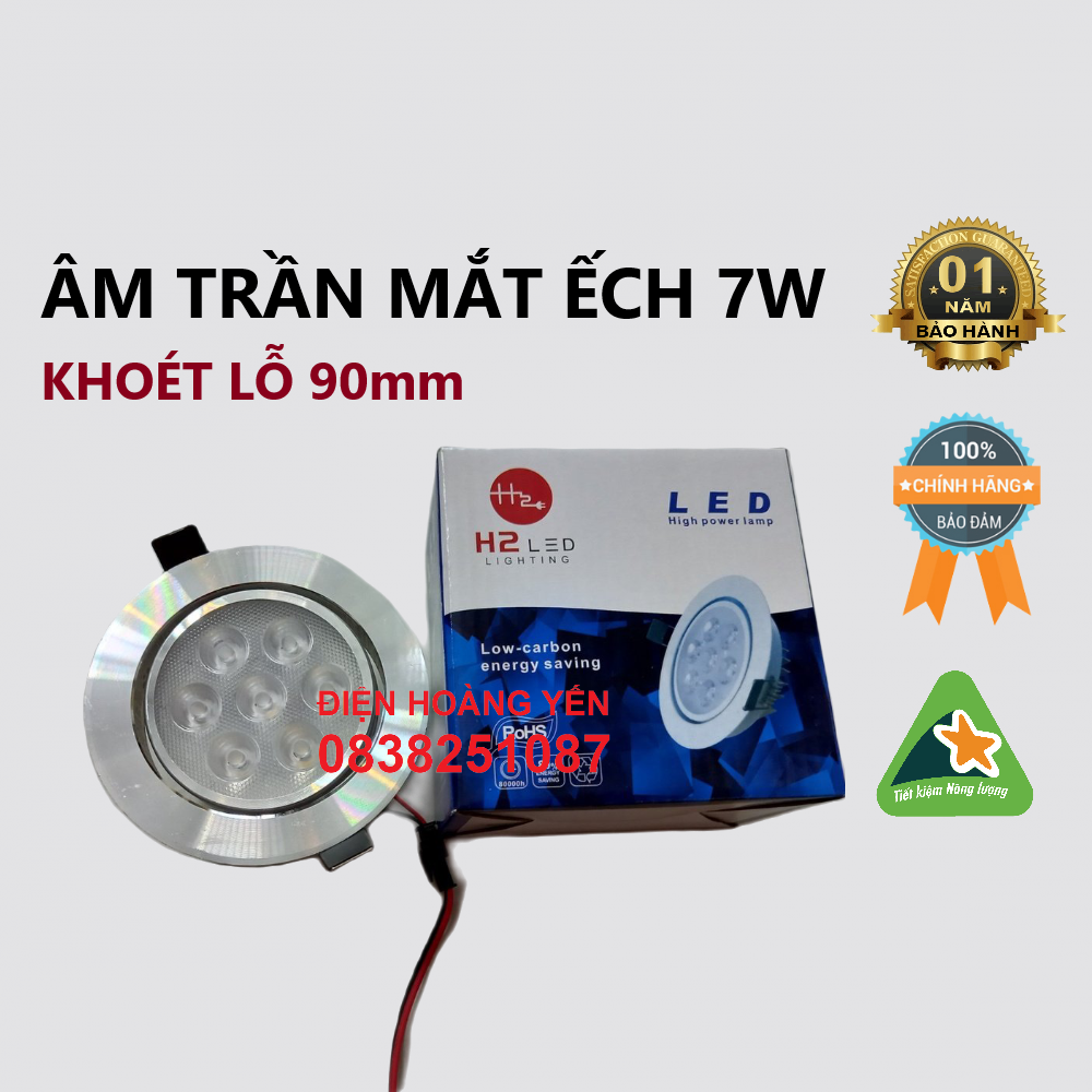 led âm trần mắt ếch 3W 5W 7W