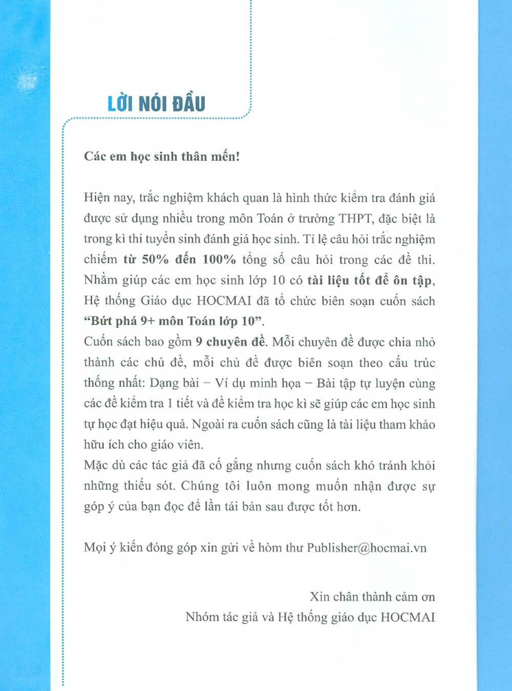 Bứt Phá 9+ Lớp 10 Môn Toán