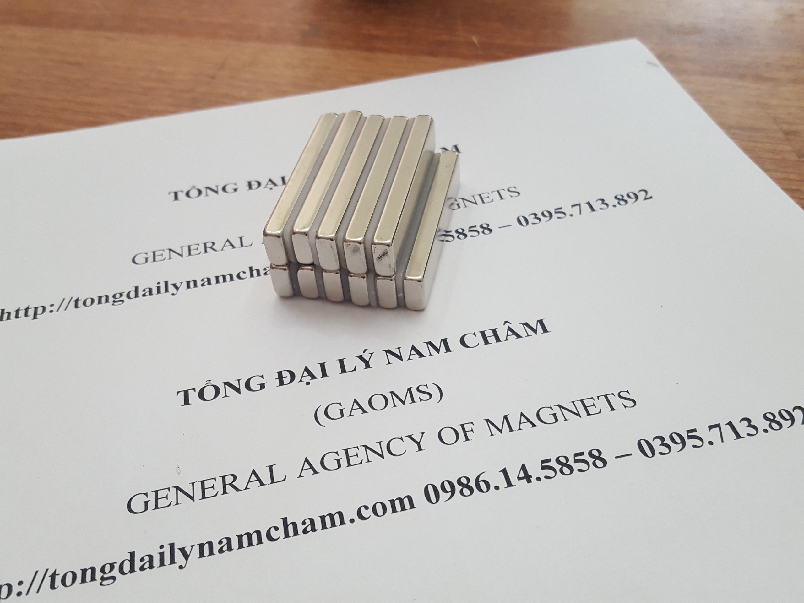 5 viên nam châm 50x10x5mm