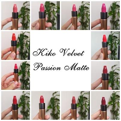 Son lì Kiko velvet passion matte 312 cherry