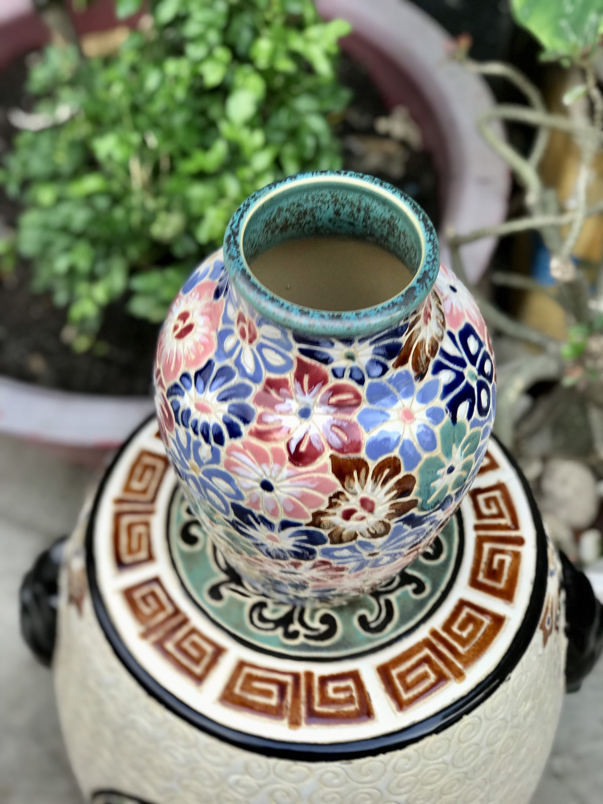 Bình Bách Hoa Gốm Sứ Nam Bộ 27cm