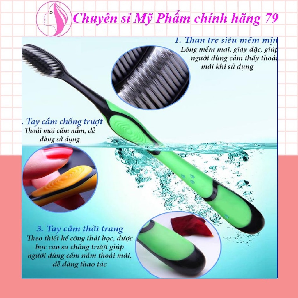 Toothbrush bamboo charcoal activated Korean Bossi soft strong teeth