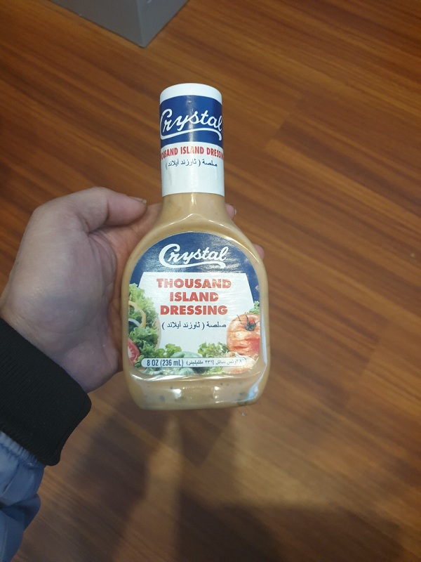 Sauce salad quartz crystal bottle 236ml
