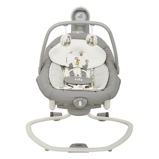 Nôi đưa trẻ em Joie Serina 2in1 In the Rain cho bé từ sơ sinh 6 tốc độ đưa nôi  3 góc độ ngả lưng ghế 2 chế độ rung nhẹ kết hợp 5 âm thanh tự nhiên