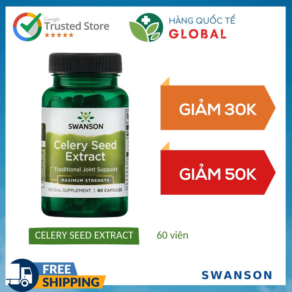 Swanson celery seed extract, 60 tablets, urinary tract support