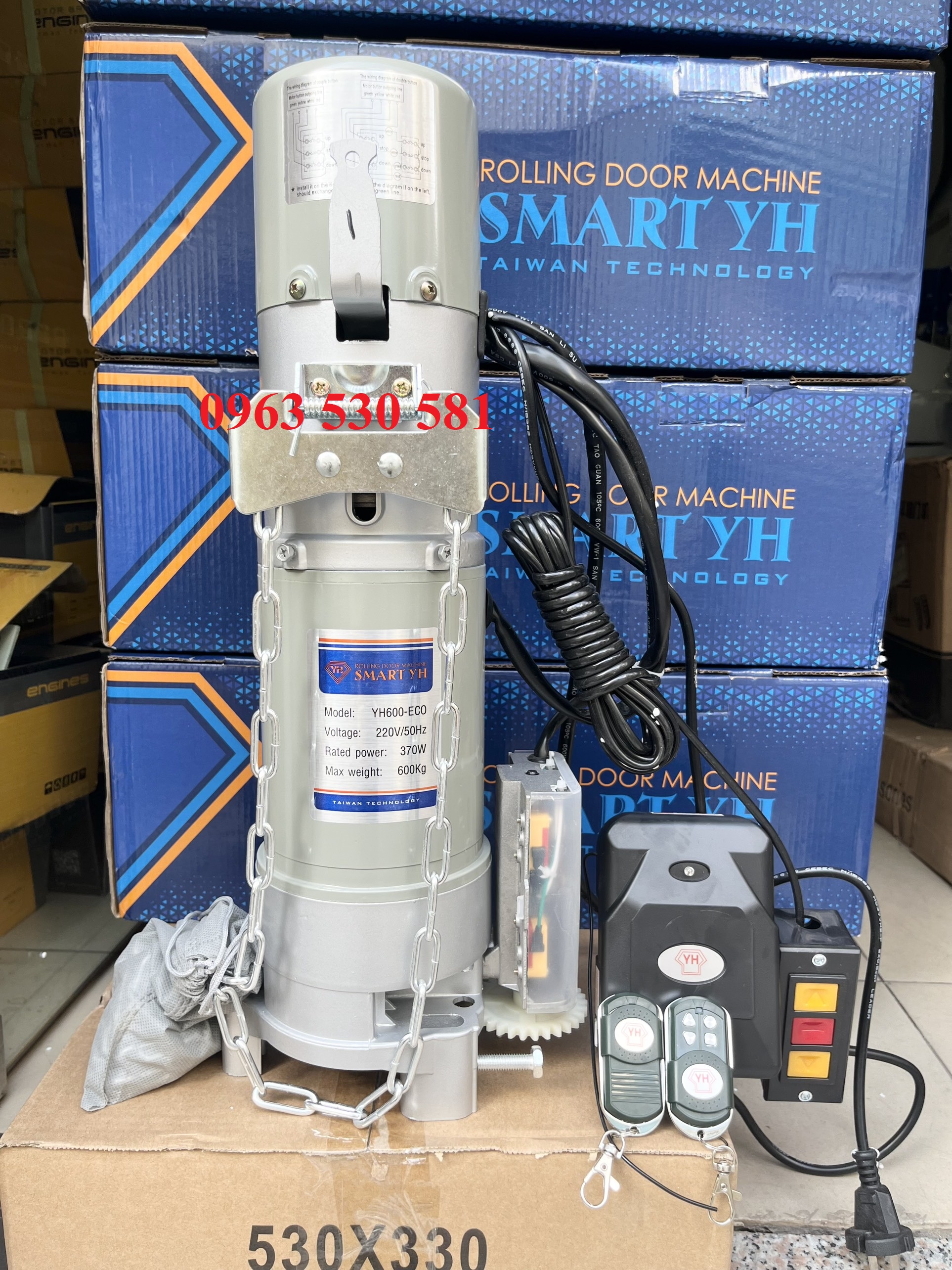 [HCM]MOTOR CỬA CUỐN YH600-ECO 600KG (đủ bộ)