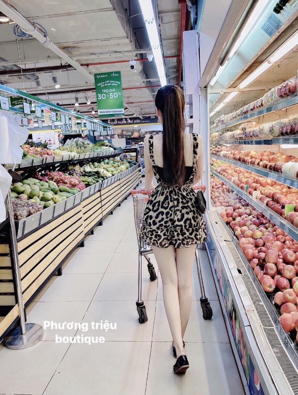 Set yếm họa tiết beo đuôi cá xinh xắn