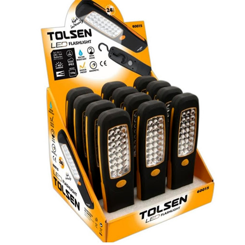 Đèn Pin chống va đập 24 Led Tolsen 60015