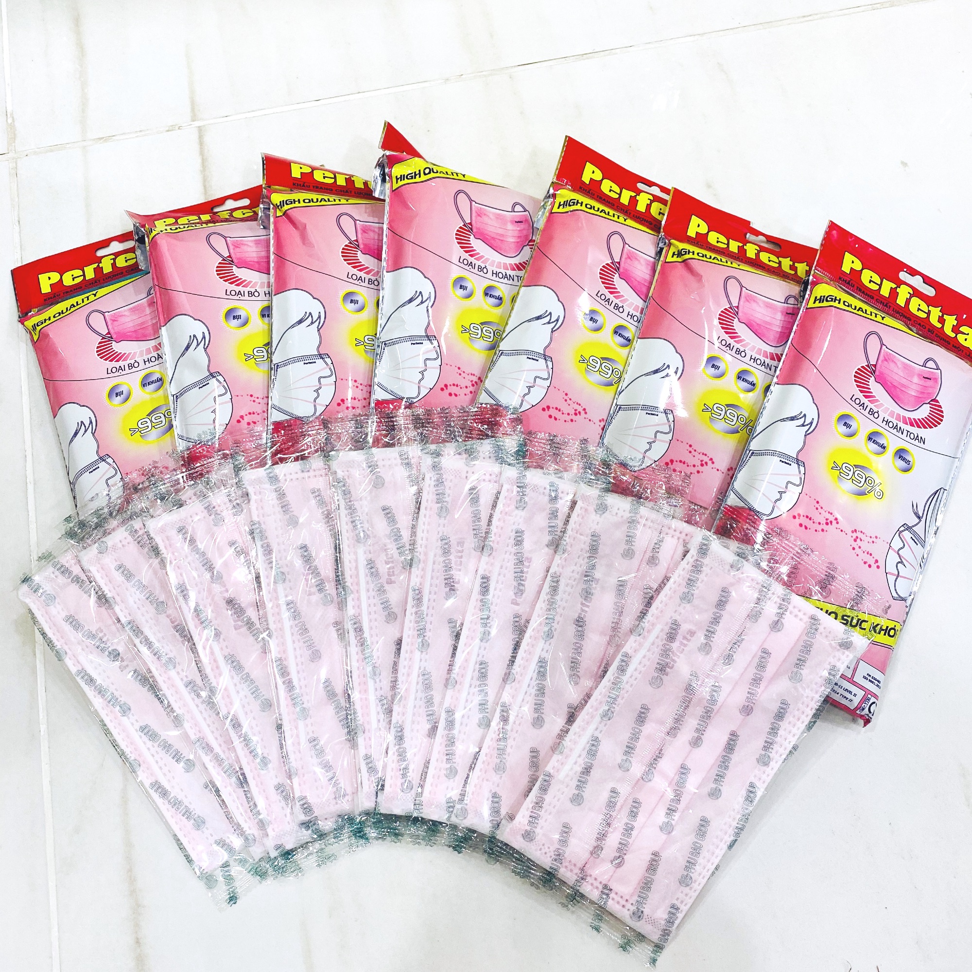 ❤️❤️❤️ Khẩu trang y tế người lớn Perfetta gói 10 cái ( Mask for adult, 10 masks / packet)