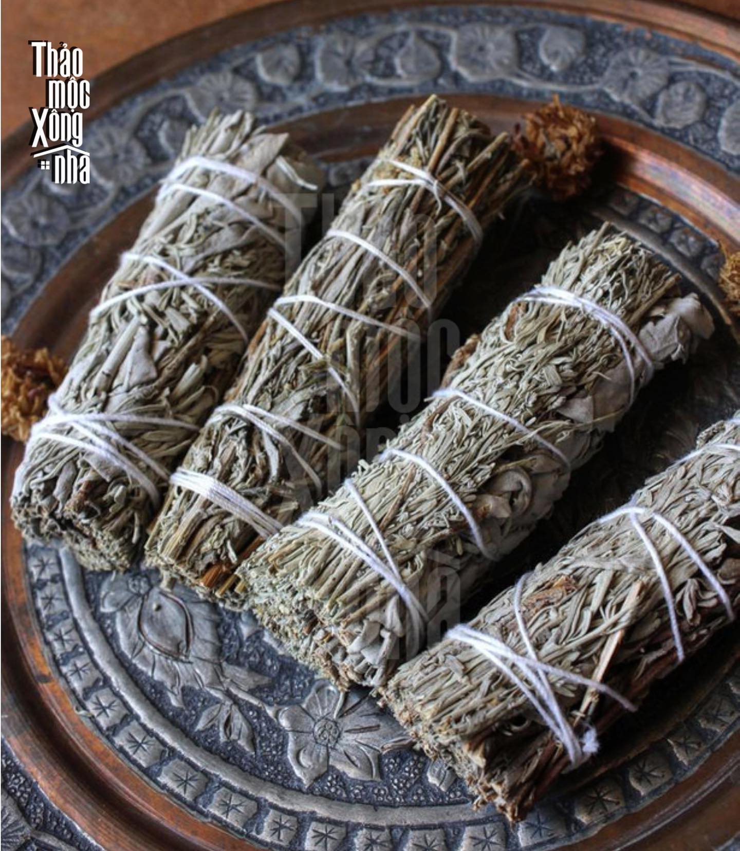 White mix Blue Sage - Thảo Mộc Xông Nhà