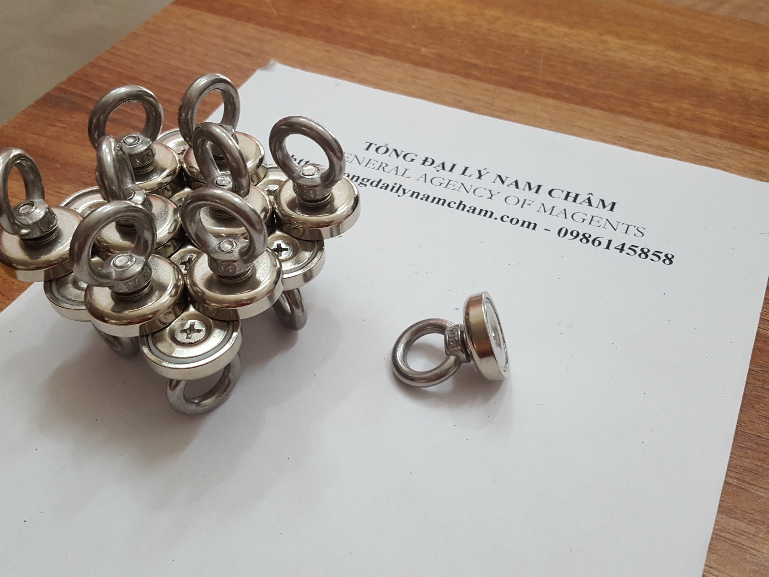 2 cái Nam châm móc tròn/ nam châm cứu hộ D25mm