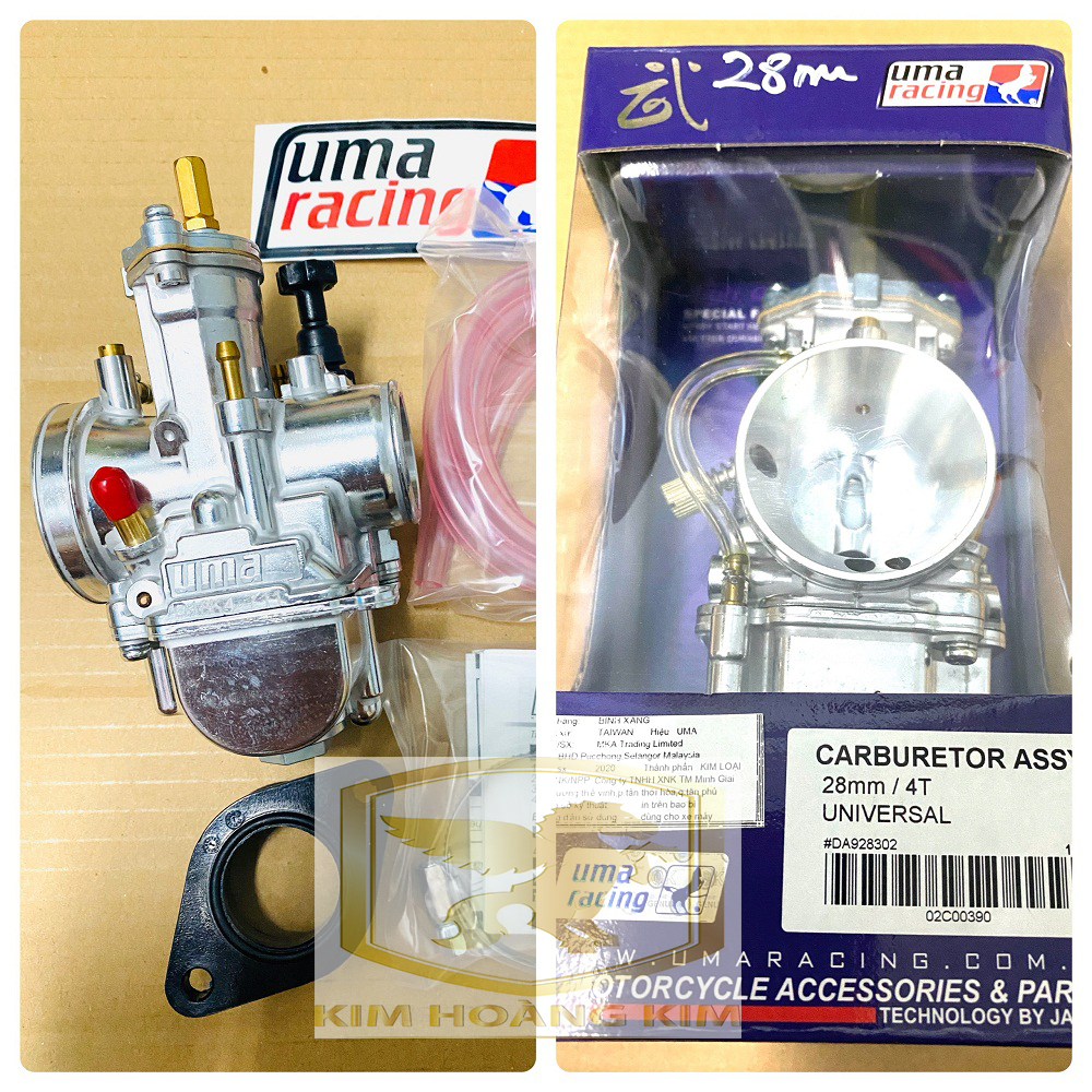 Bình xăng Uma ga Dẹp 28mm gắn xe máy Exciter,Wave,Dream,Sirius