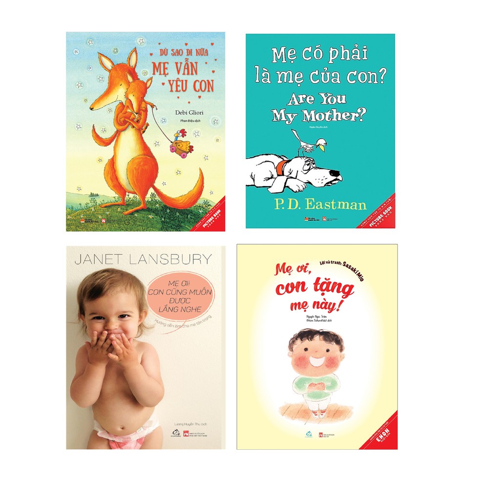Sách - Combo ehon Dù sao đi nữa mẹ vẫn yêu con+Mẹ ơi con tặng mẹ+Mẹ ơi con cũng muốn được lắng nghe+Mẹ có phải là mẹ của con Mhbooks tặng Bookmark