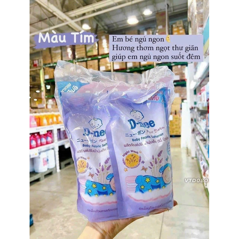 Combo 2 Túi Nước xả vải Dnee túi 550ml chính hãng Thái - Nước xả quần áo cho bé mềm mại, lưu hương lâu mẫu mới - Không gây kích ứng cho dàn da nhạy cảm của bé. Phù hợp cho trẻ từ sơ sinh đến lớn...