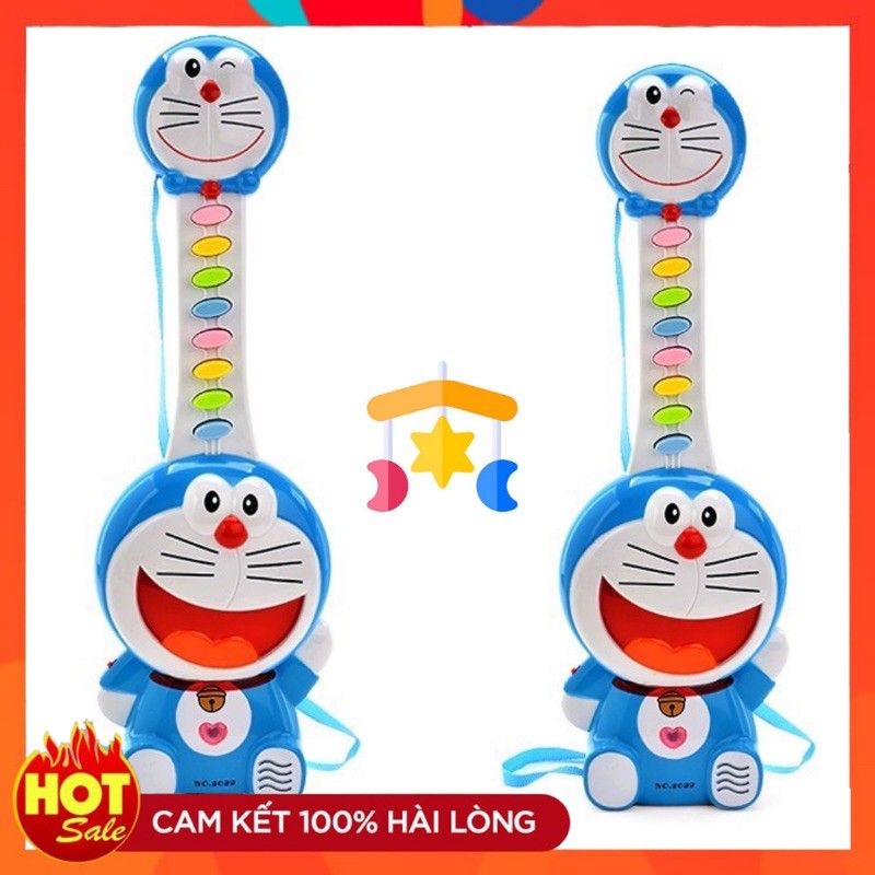 [HCM]Đồ Chơi Đàn Ghitar Hình Doraemon Dùng Pin Phát Nhạc Cho Bé