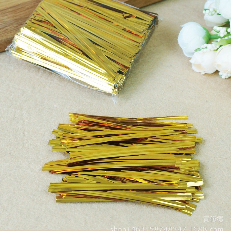 Dây kẽm kim tuyến cột quà, cô định cây cắt sẵn 10cm