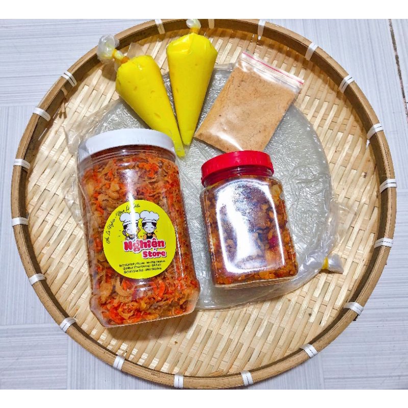[Combo Tóp mỡ] 250gr bánh tráng phơi sương kèm ruốc hành phi