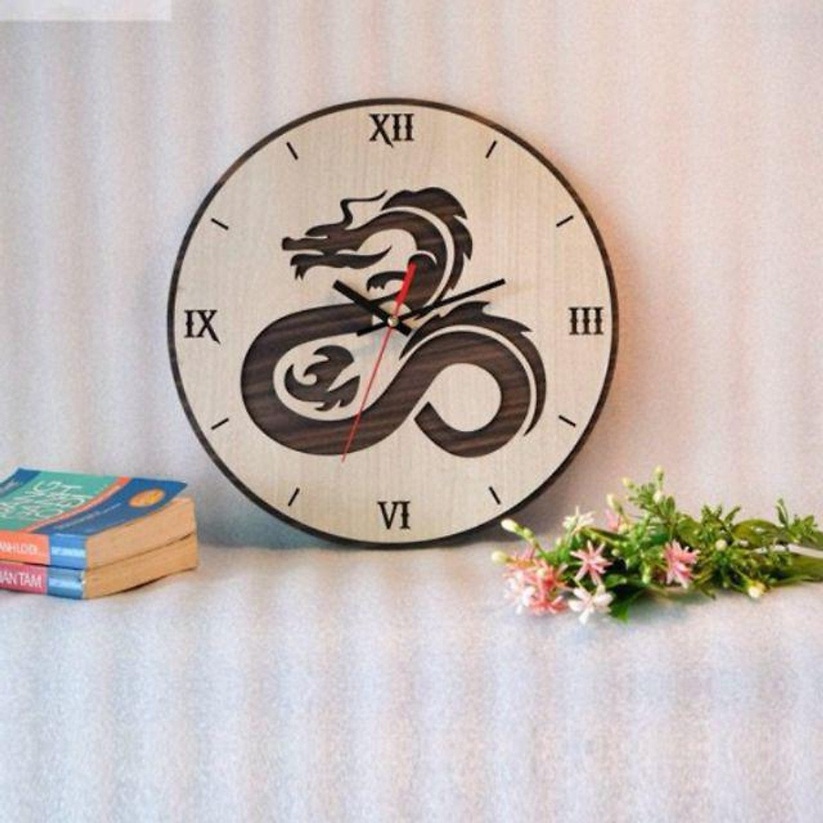 [HCM]Đồng hồ treo tường decor 12 con giáp - Đh con rắn