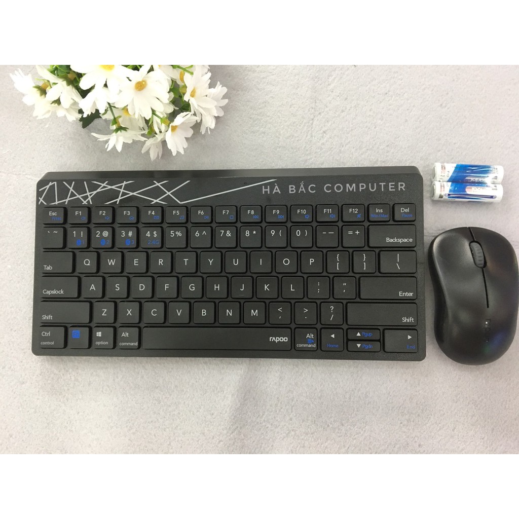 Bộ Phím Chuột Không Dây Rapoo 8000M - Bộ Phím Chuột Bluetooth ( 2 Chức Năng Usb-Wireless Bluetooth) )