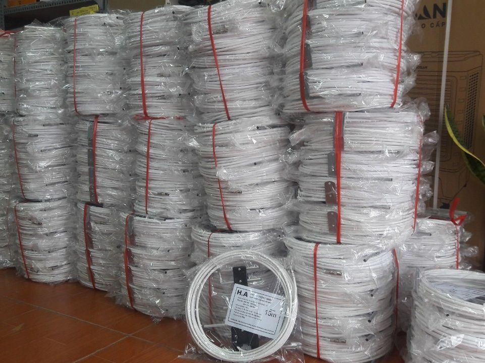 (Loại 1) Anten thông minh thu sóng DVB T2+15m dây cáp+đúc sẵn jack nối