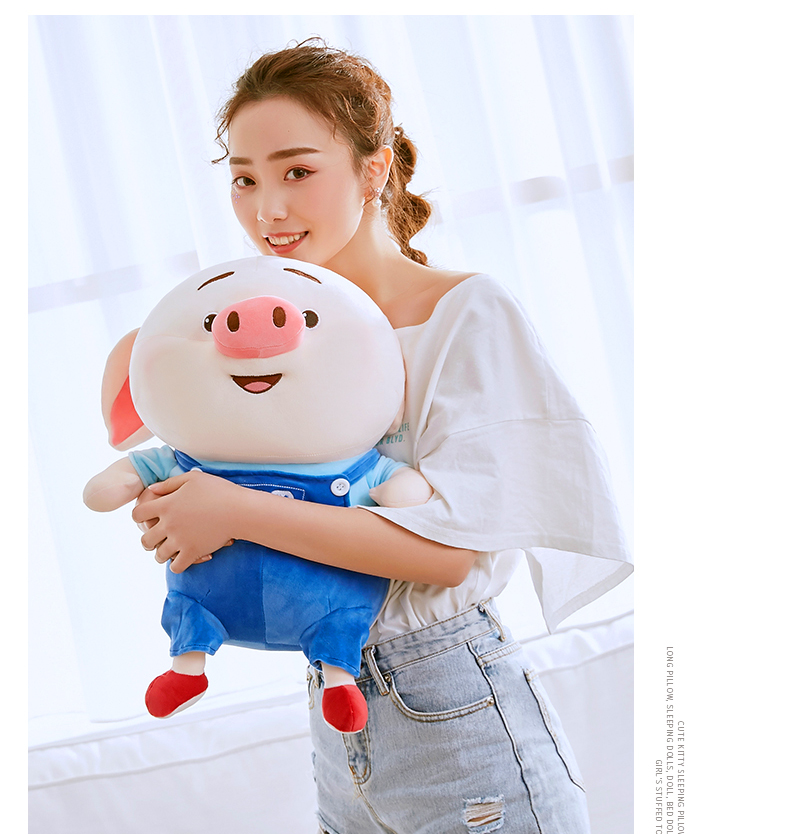 Gấu bông heo tiktok má hồng ngồi