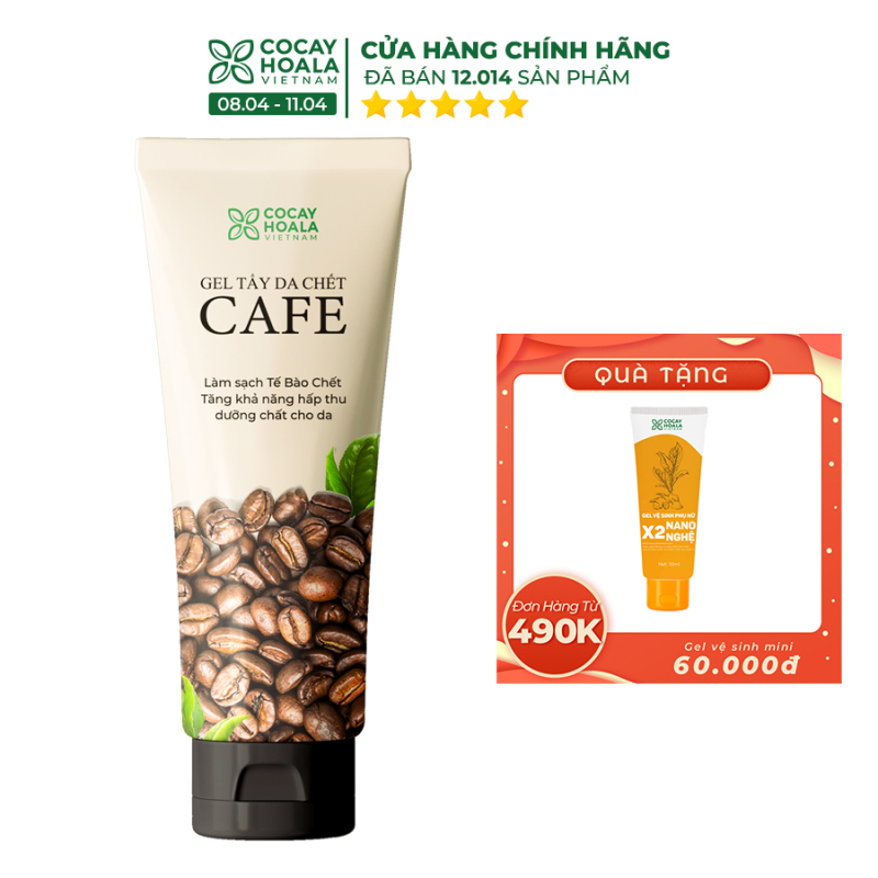 Gel tẩy da chết cà phê Cocayhoala dung tích 100g tẩy tế bào chết, làm sáng mịn da, se khít lỗ chân lông - Hàng chính hãng giá rẻ