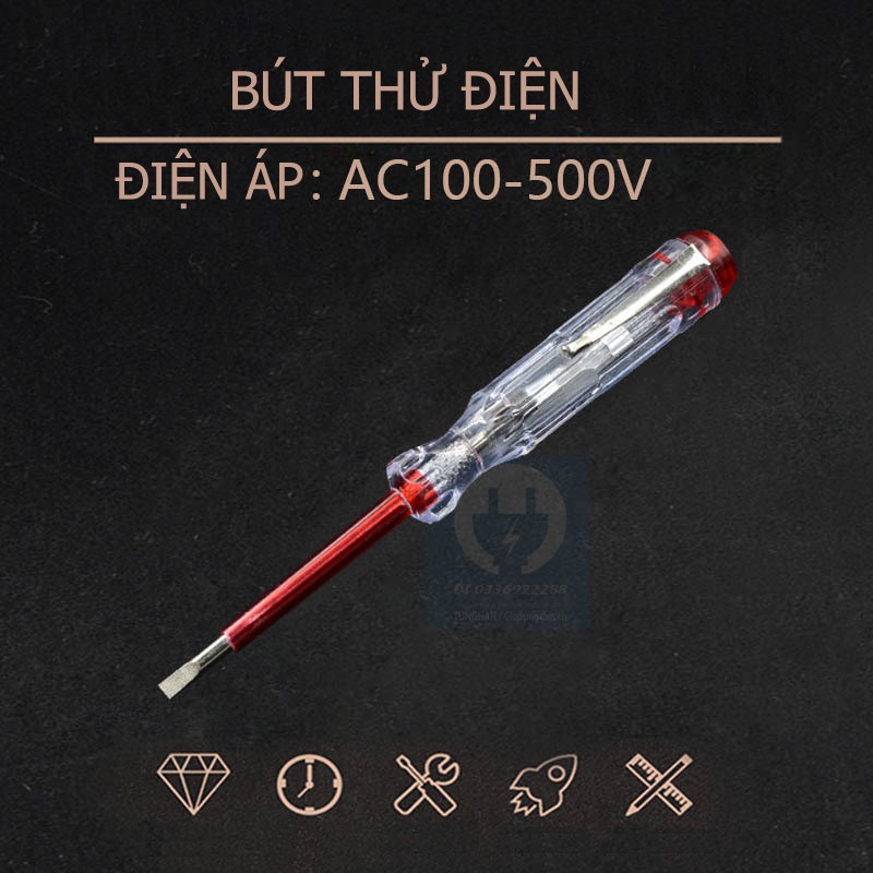 Bút thử điện đo dòng 100 - 500v