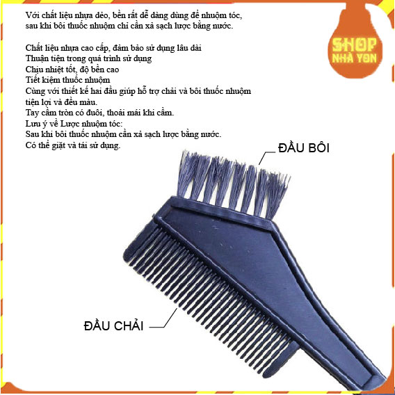 01 Cây Lược Nhuộm Tóc Nhọn, Lược Nhuộm 2 Đầu