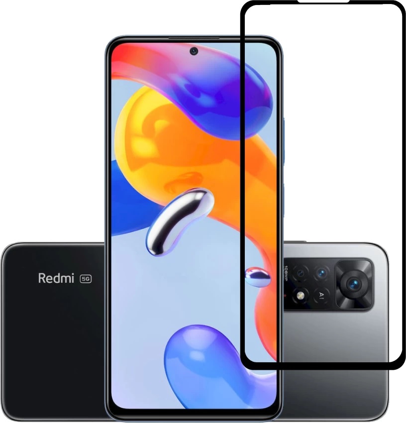 Cường lực full màn cho Xiaomi Redmi Note 11 Pro (Đen)