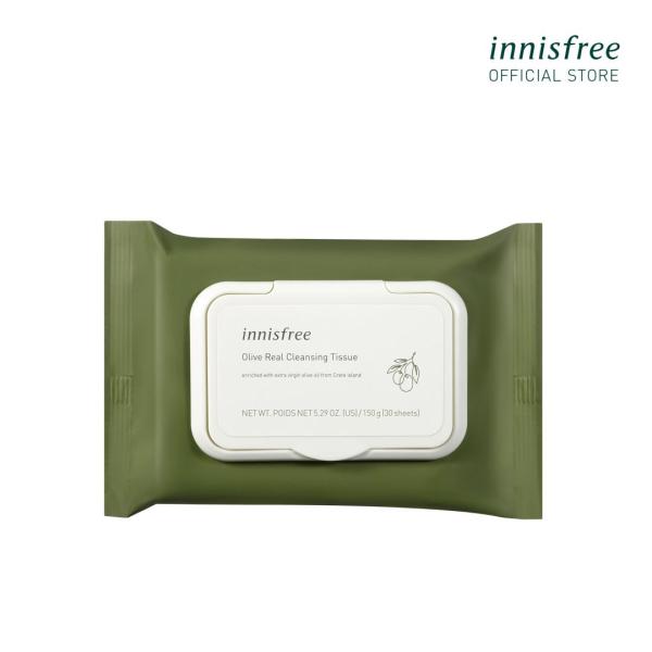 Khăn ướt tẩy trang hương ô liu Innisfree Olive Real Cleansing Tissue (30 Tờ)