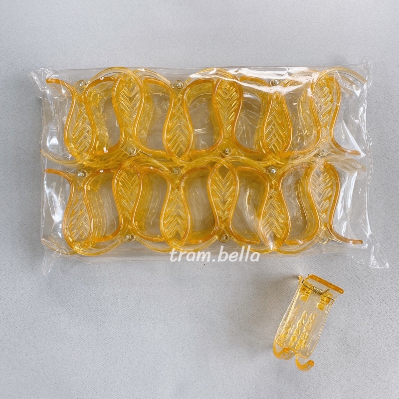 vỉ kẹp tóc càng cua 3 răng nhiều màu