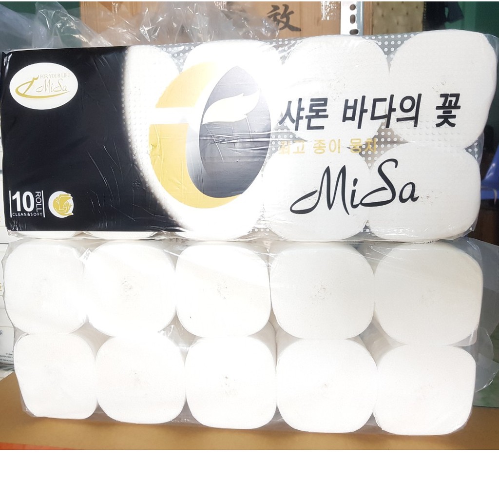 Giấy vệ sinh Hàn Quốc (10 cuộn/ Lốc)