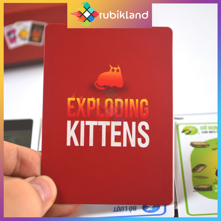 [Tiện Lợi] Bài Mèo Nổ Việt Hóa Exploding Kittens Board Game 56 Lá Chất Giấy Dày Chống Nước