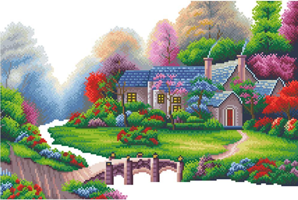 Tranh gắn đá gia đình hạnh phúc lv049 – kt 70x50cm