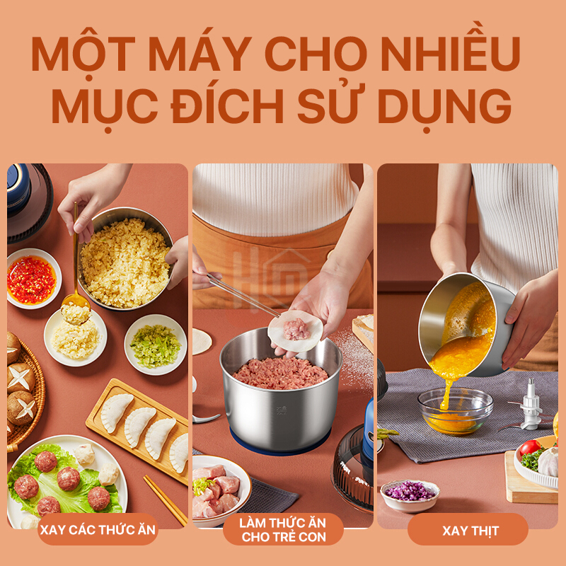 Máy xay thịt đa năng Deerma JR02 - Máy xay thực phẩm