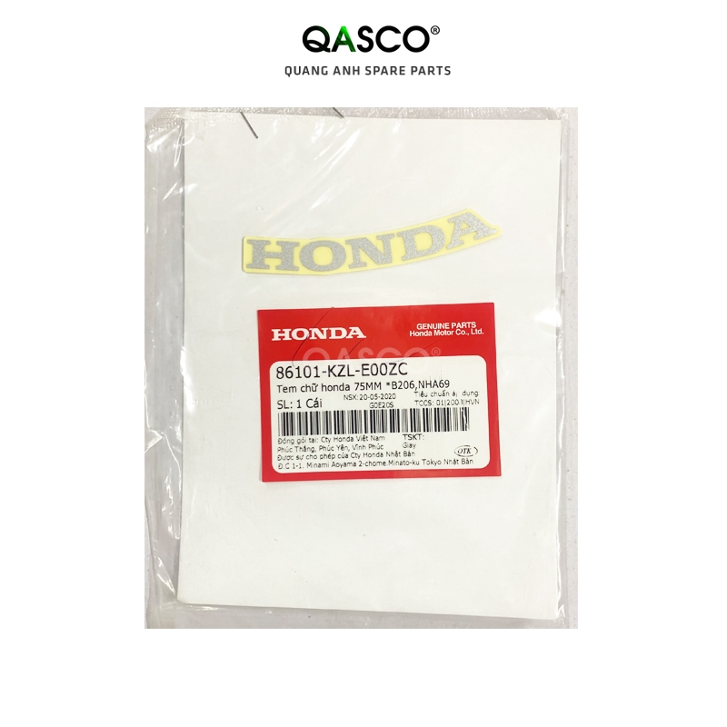 Tem chữ honda 75mm honda vision 110 _1257