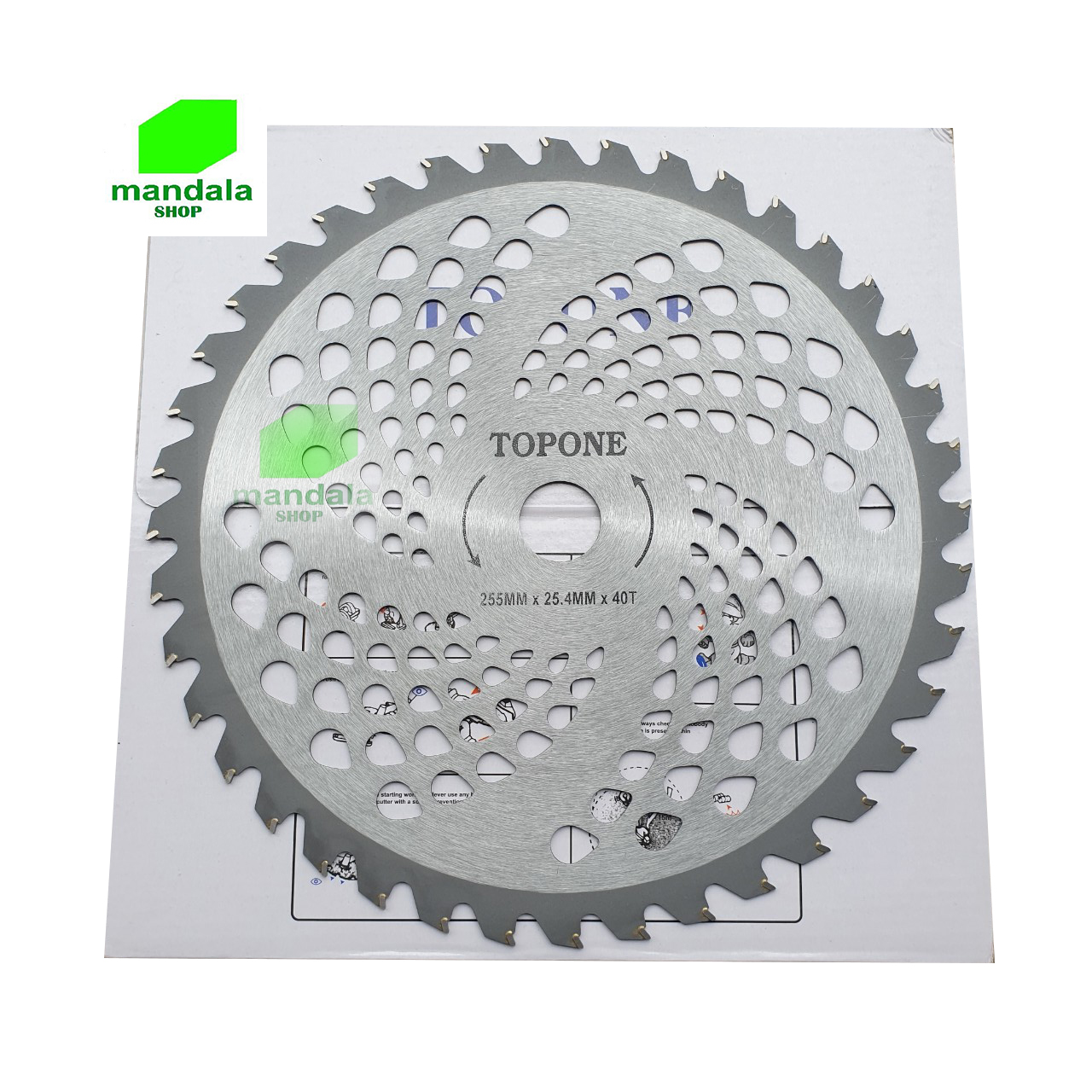 Lưỡi cắt cỏ tròn 40 răng hợp kim cho máy cắt cỏ 2 thì, 4 thì...ứng dụng lắp cho máy cắt cỏ ngoài trờ